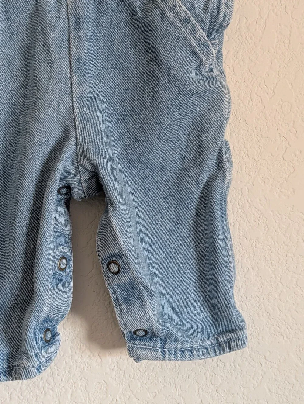 Osh Kosh Vintage Y2K Denim Overalls, Light Wash 3-6 Months 100% Cotton